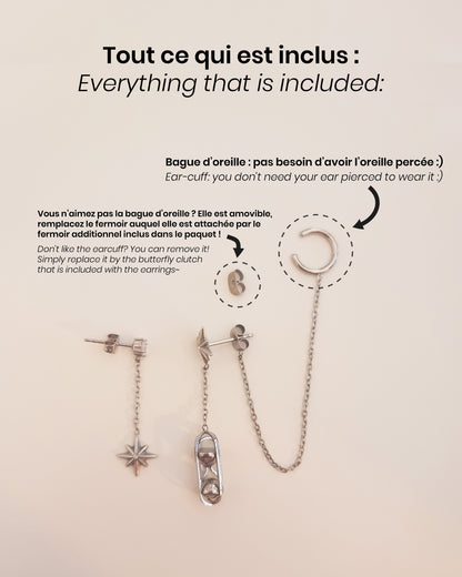 Cromer Earrings (asymmetrical pair)