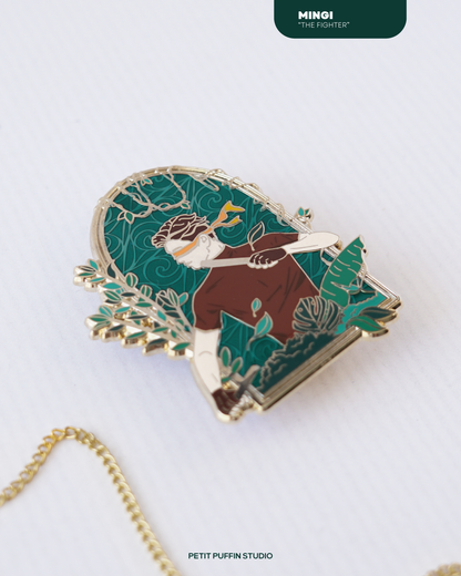 Mingi - The Fighter enamel pin