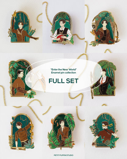 Enter the New World - Enamel pin full set