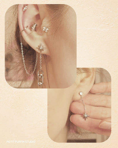 [ BUNDLE ] Cromer Necklace and Earrings (steel or gold)!