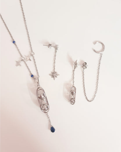 [ BUNDLE ] Cromer Necklace and Earrings (steel or gold)!
