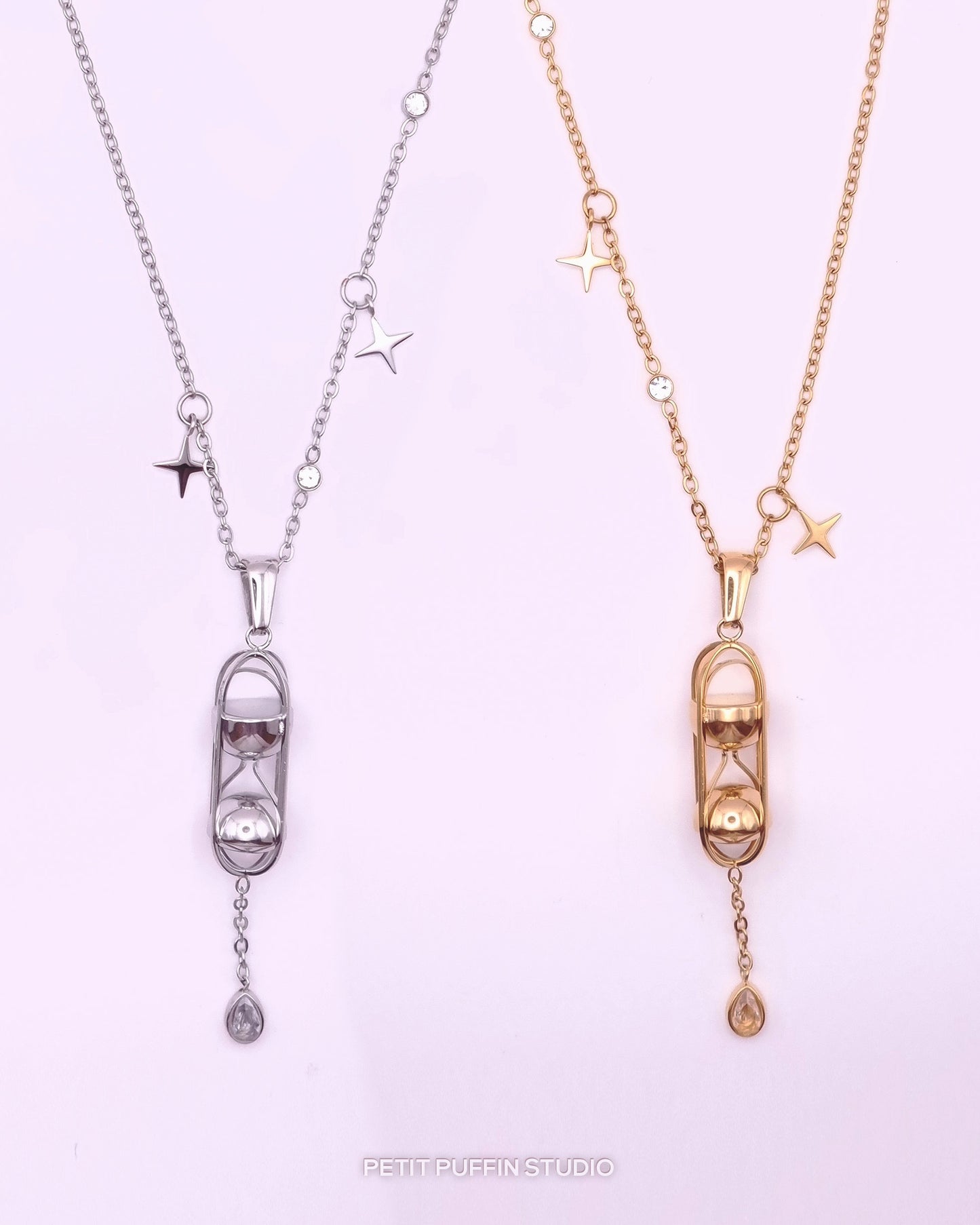 [ BUNDLE ] Cromer Necklace and Earrings (steel or gold)!