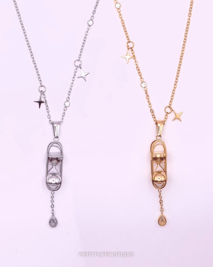 [ BUNDLE ] Cromer Necklace and Earrings (steel or gold)!