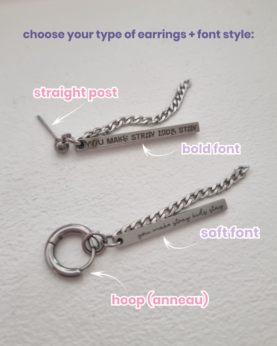 K-pop Fandom Earrings - Personalised!