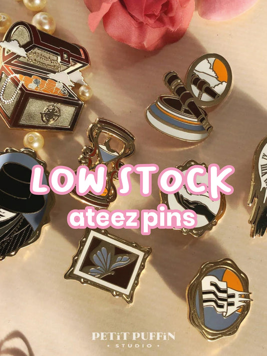 ATEEZ Long Journey - Enamel pins (LOW STOCK)  petitpuffinstudio bijoux kpop collier k-pop boucles d'oeilles