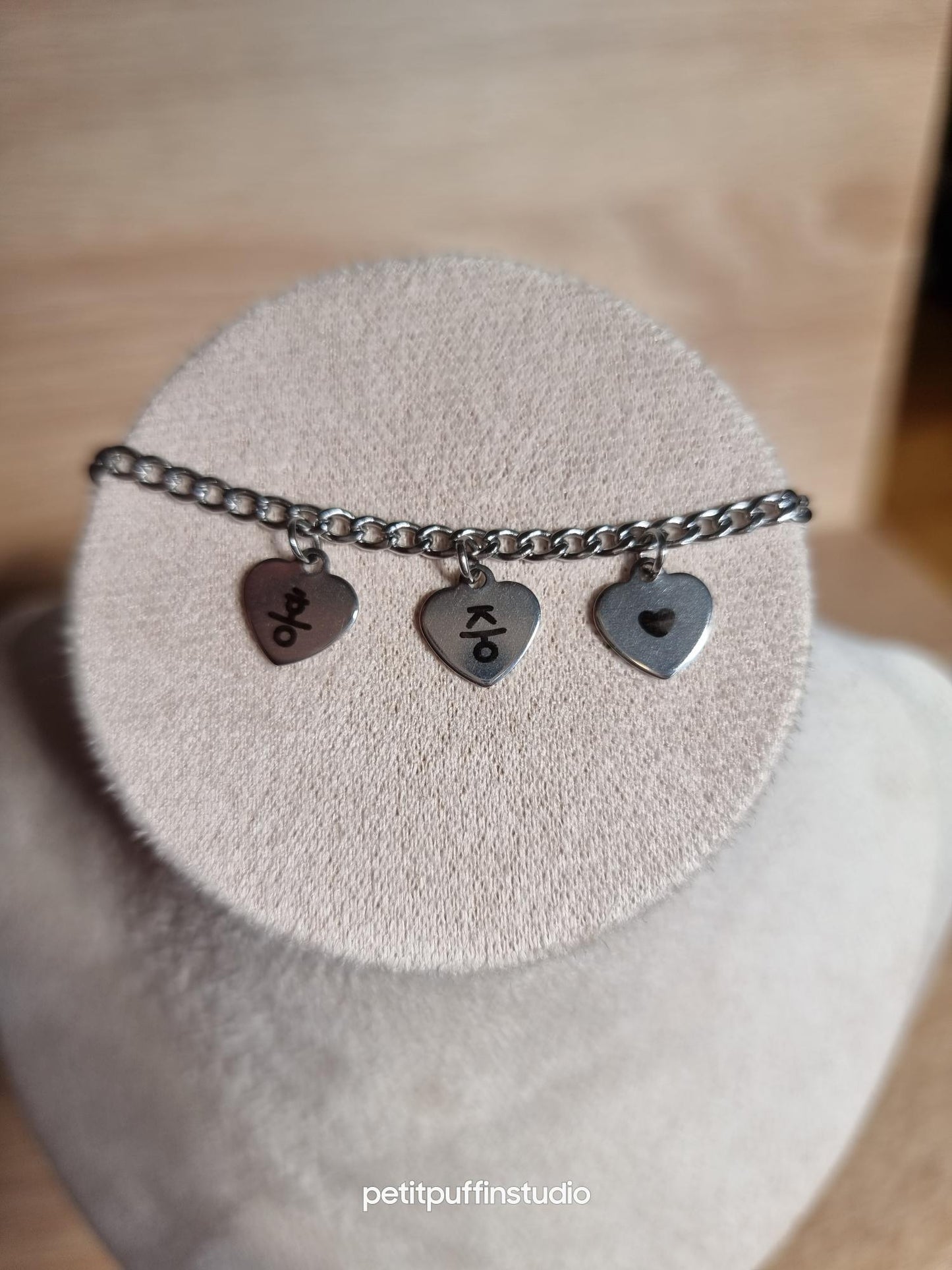 Bias "Heart Charms" Bracelet! Personalised Bracelet!