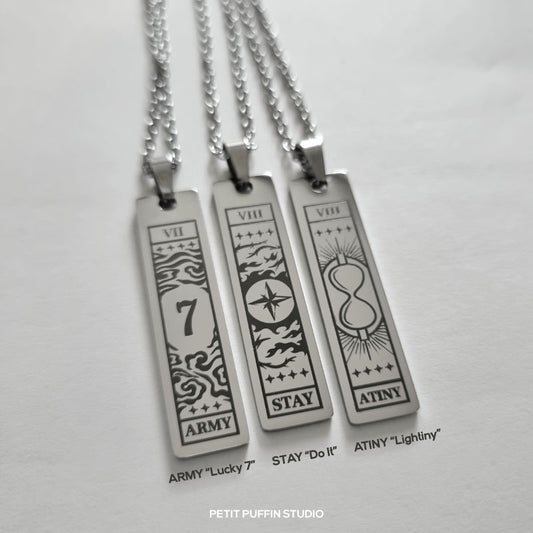 K-pop Fandom Tarot - Personalised Stainless Steel Necklace