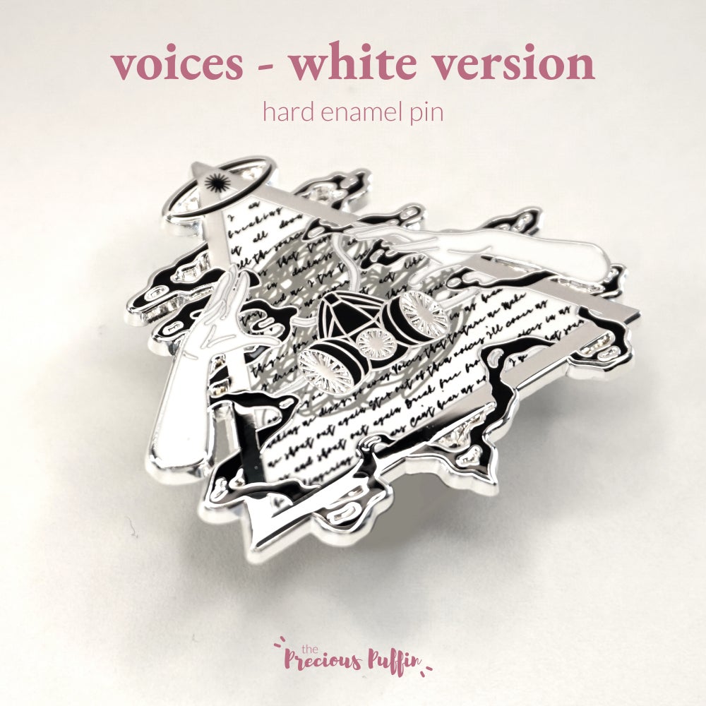 Voices enamel pins
