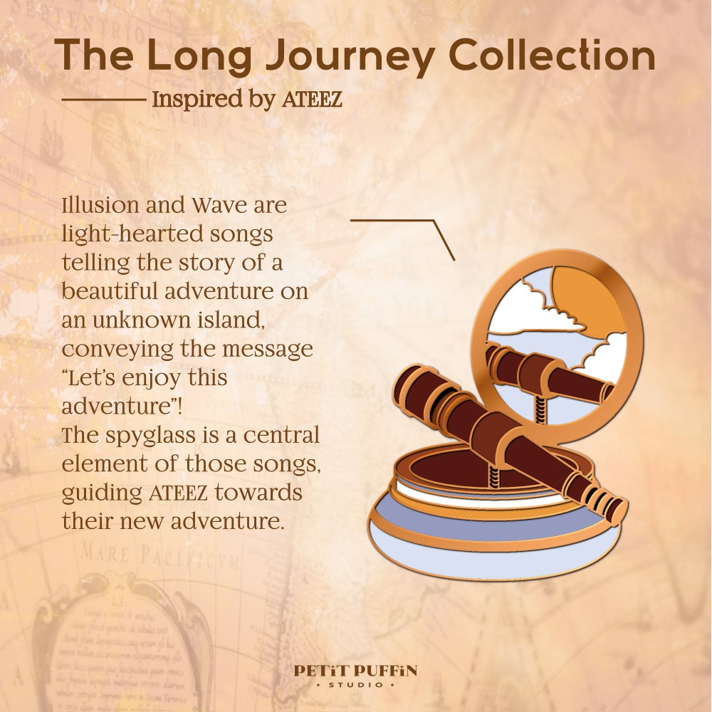 the long journey - "spyglass" enamel pin