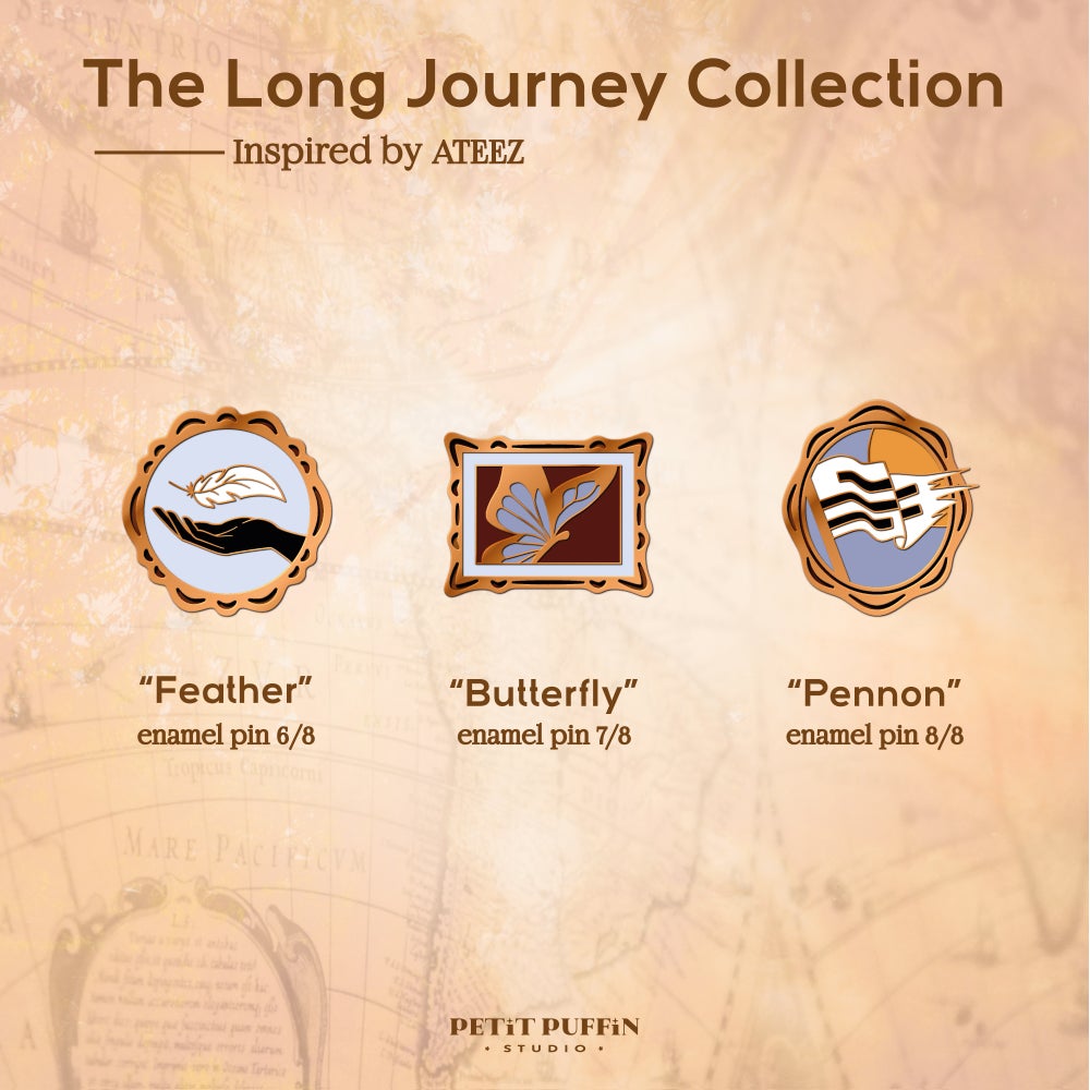 the long journey - "feather" enamel pin