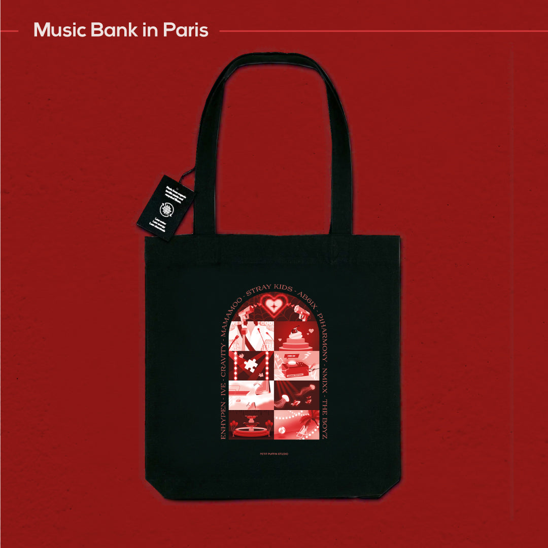 Music Bank in Paris - Red Variant - Black organic tote bag