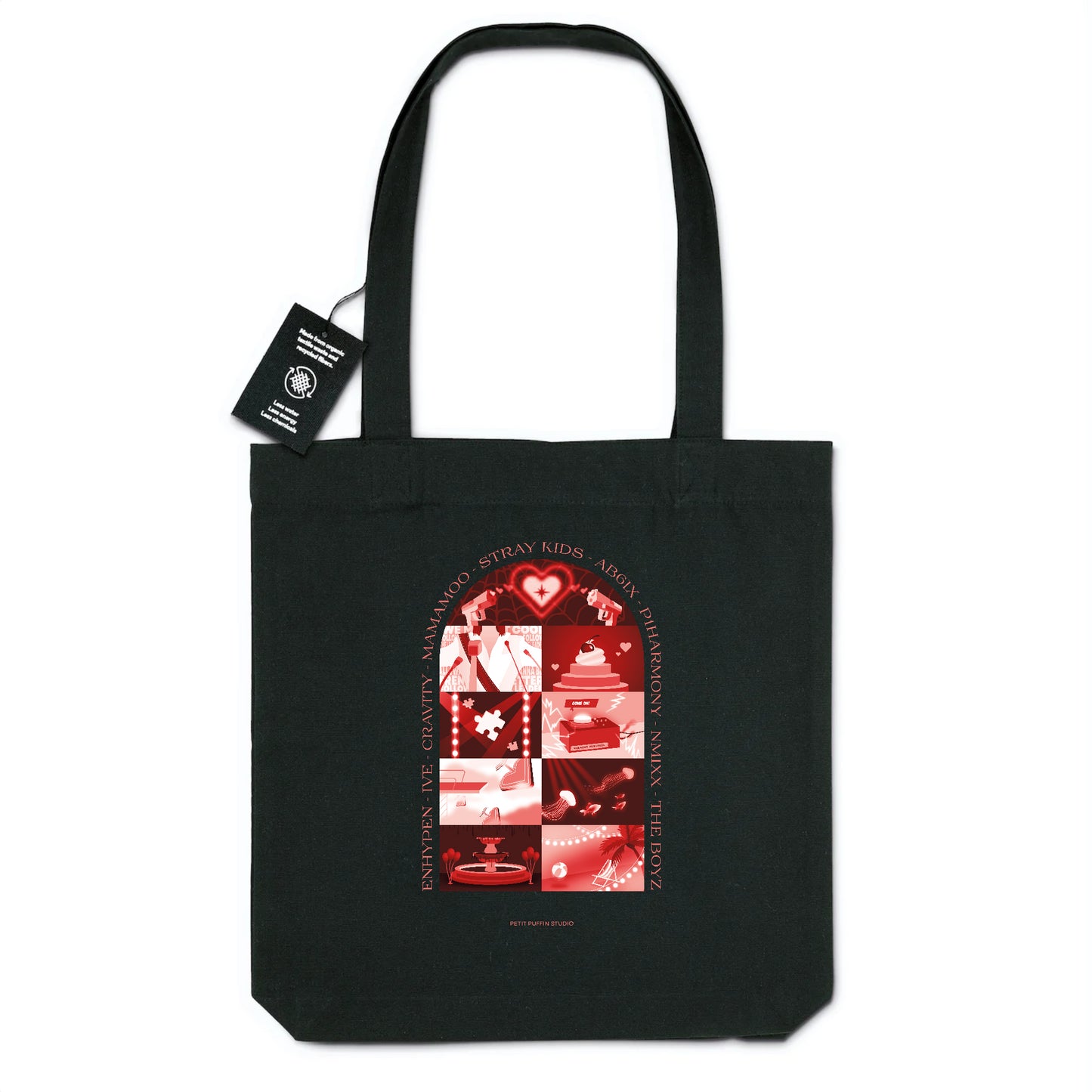 Music Bank in Paris - Red Variant - Black organic tote bag